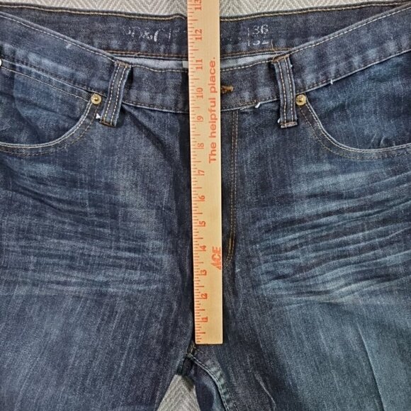 PD&C Jeans Men's 36x32 Dark Wash Blue Comfort Stretch Fit Retention - Picture 12 of 16